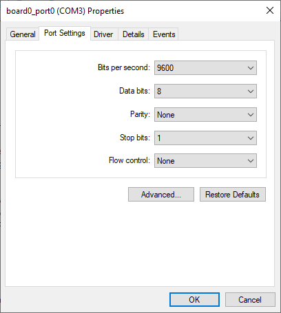CLComDriver:設定連接埠屬性 CLComDriver:設定連接埠屬性