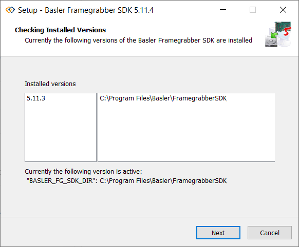 設定:在您的電腦上安裝「Framegrabber SDK 」 設定:在您的電腦上安裝「Framegrabber SDK 」