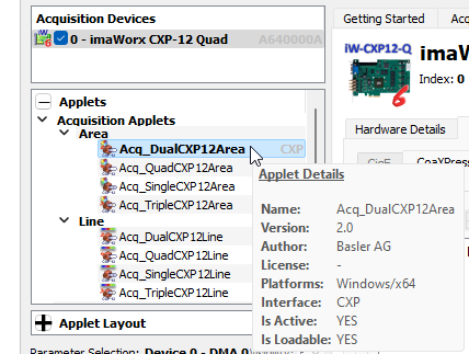 選擇 Applet 選擇 Applet