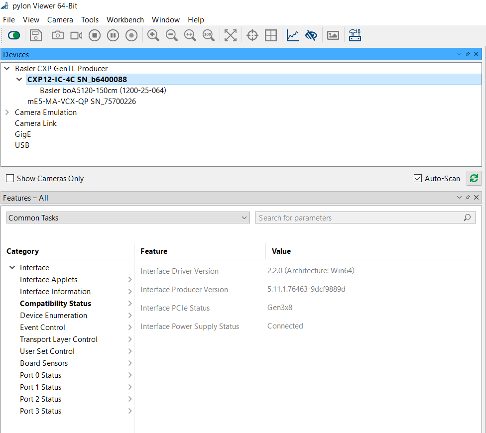 pylon Viewer Compatibility Status Interfaces pylon Viewer Compatibility Status Interfaces