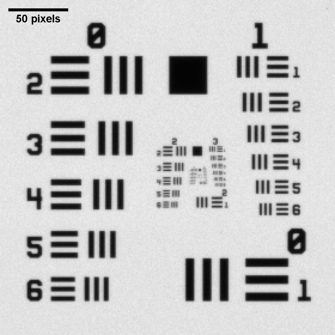 USAF1951 目標,中心 USAF1951 目標,中心