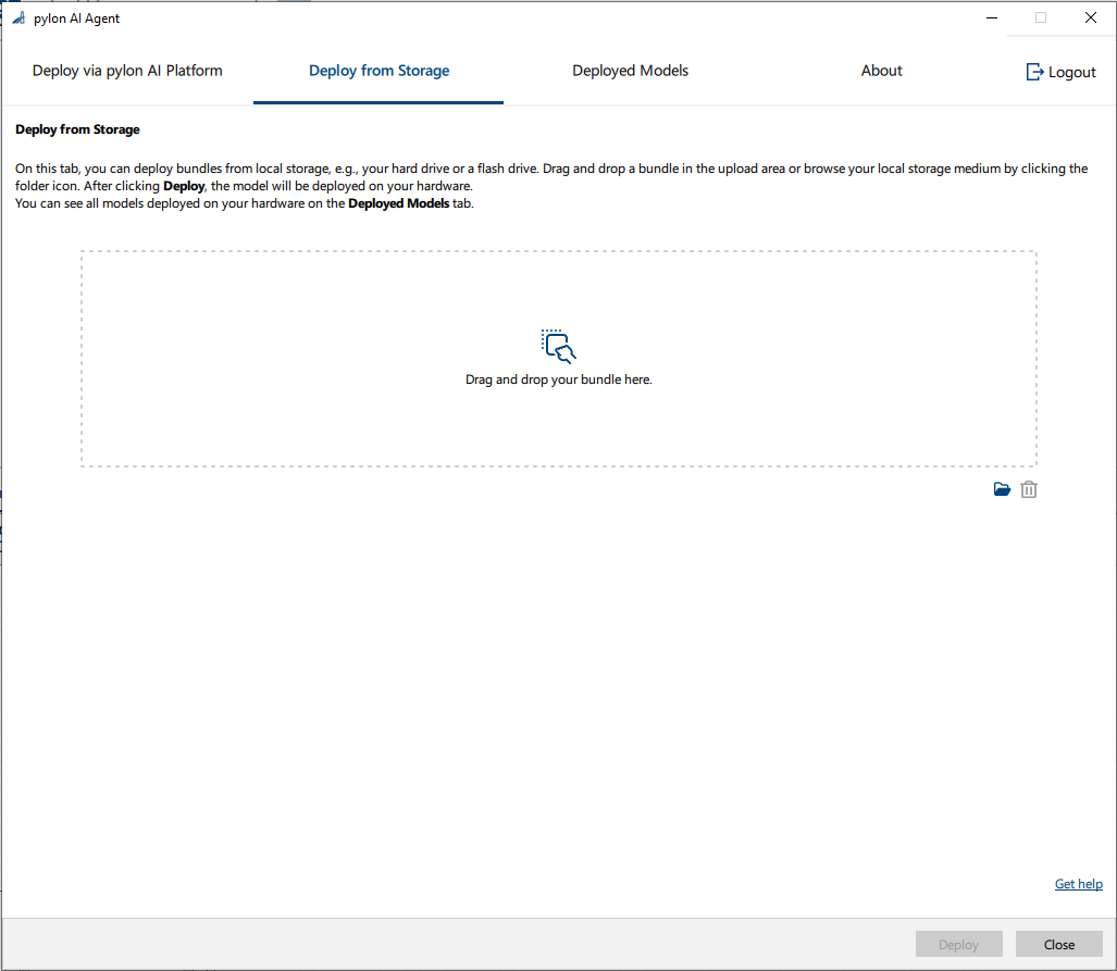 pylon AI Agent - Deploy from Storage 分頁 pylon AI Agent - Deploy from Storage 分頁