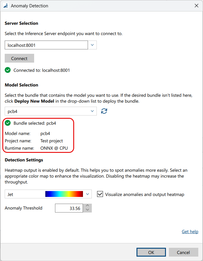 已選取「Anomaly Detection 」動物套裝 已選取「Anomaly Detection 」動物套裝
