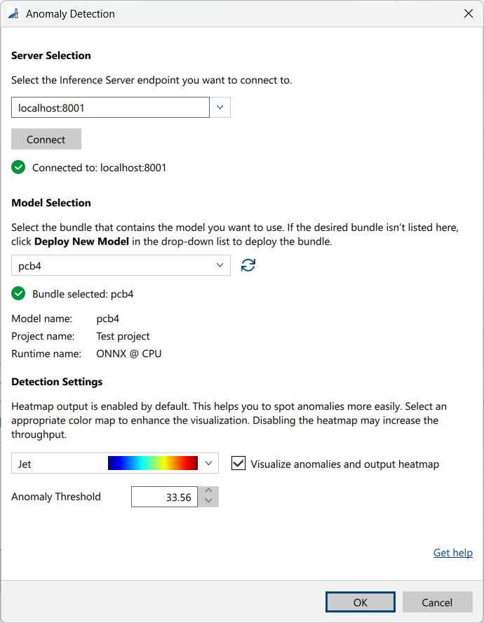 Anomaly Detection vTool 設定 Anomaly Detection vTool 設定