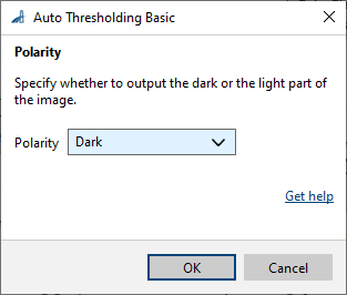Auto Thresholding vTool 設定 Auto Thresholding vTool 設定
