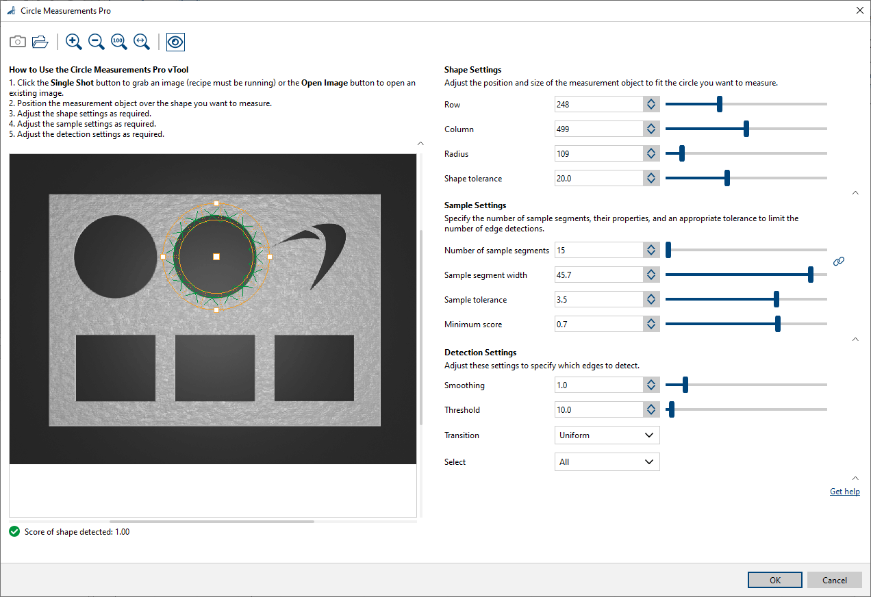 Circle Measurements Pro vTool 設定 Circle Measurements Pro vTool 設定