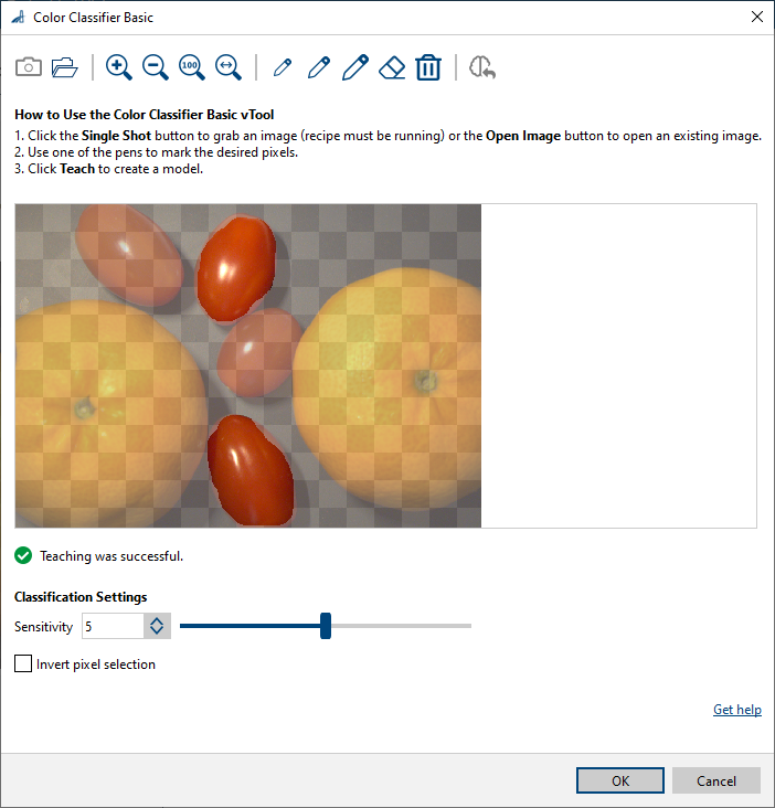 Color Classifier 教學後的 vTool 設定 Color Classifier 教學後的 vTool 設定