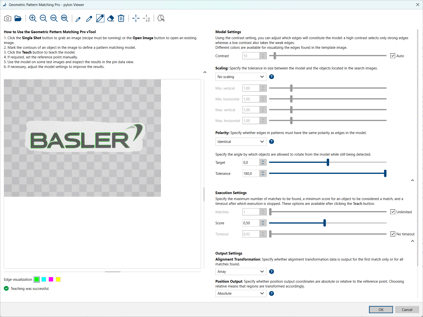 Geometric Pattern Matching Pro vTool 設定 Geometric Pattern Matching Pro vTool 設定