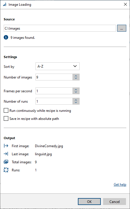 Image Loading vTool 設定 Image Loading vTool 設定