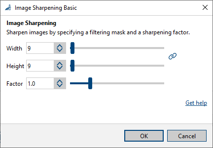 Image Sharpening vTool 基本設定 Image Sharpening vTool 基本設定