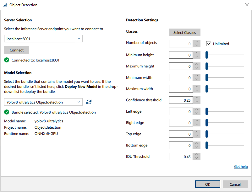 Object Detection vTool 設定 Object Detection vTool 設定