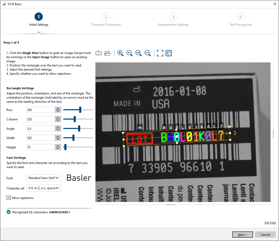 OCR vTool 設定 - 步驟 1 OCR vTool 設定 - 步驟 1