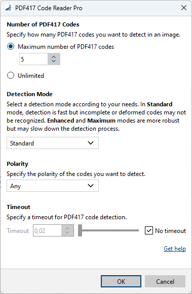 PDF417 Code Reader Pro vTool 設定 PDF417 Code Reader Pro vTool 設定