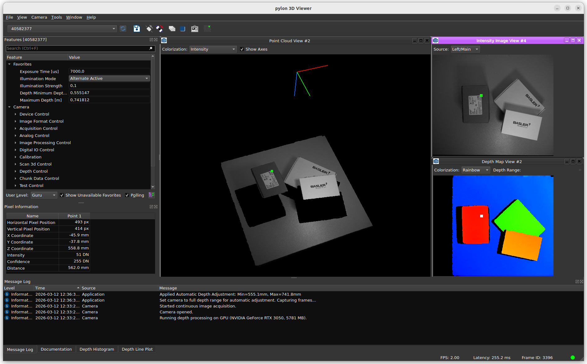 pylon 3D Viewer User Interface pylon 3D Viewer User Interface