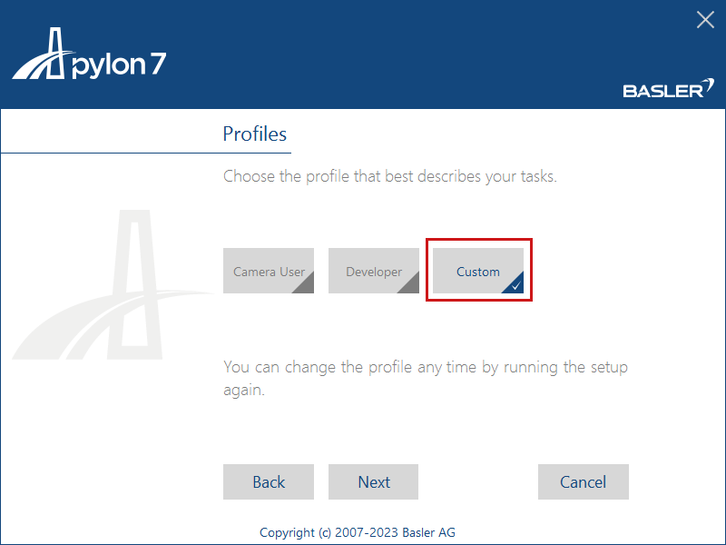 安裝pylon Software Suite :個人檔案 安裝pylon Software Suite :個人檔案