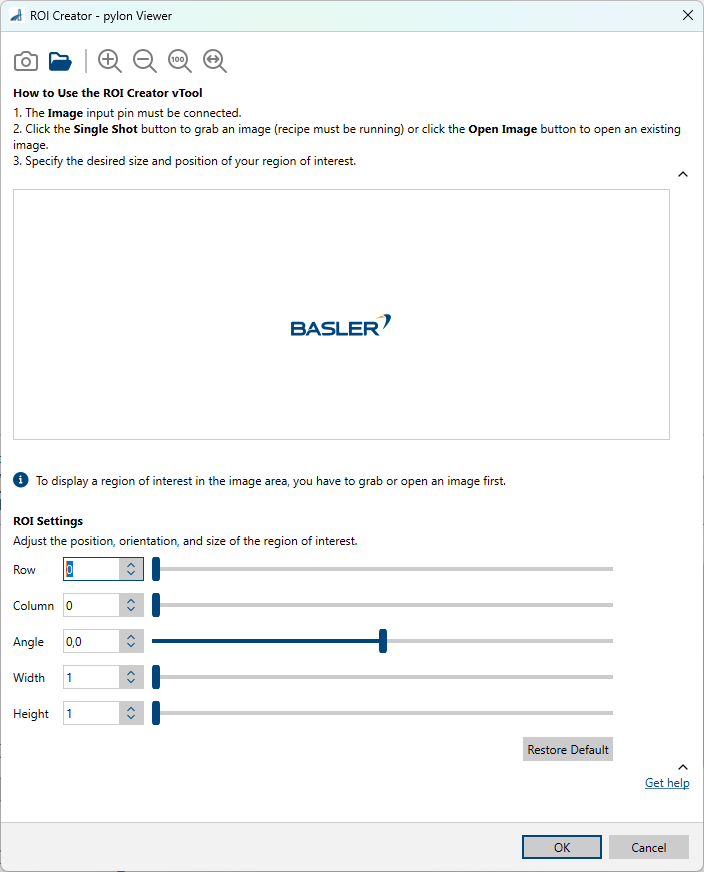 ROI Creator vTool 設定 ROI Creator vTool 設定