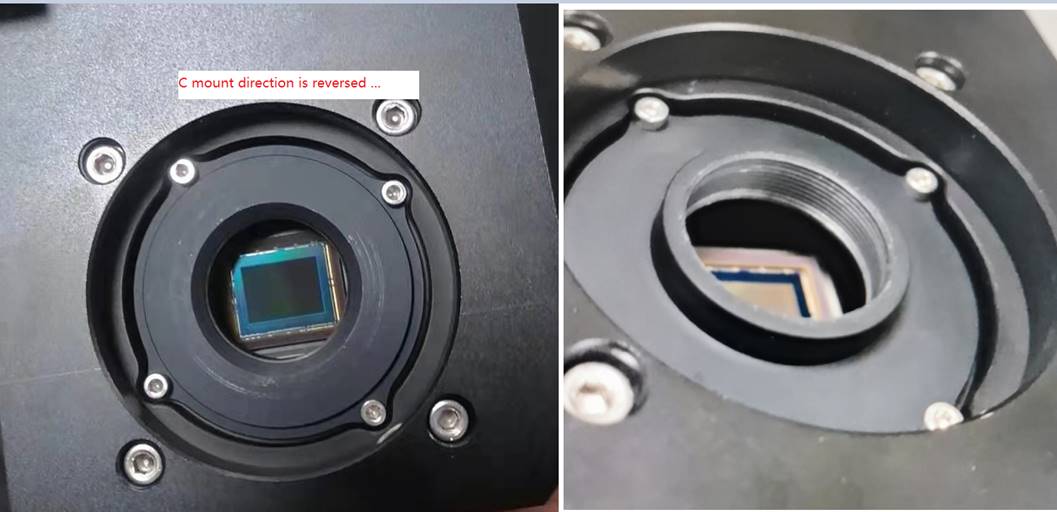 Basler Boost 上的 C 型卡口轉接環