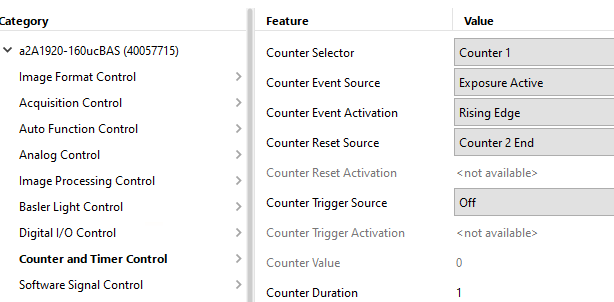 為 Flip Flop 觸發設定 Counter 1 為 Flip Flop 觸發設定 Counter 1