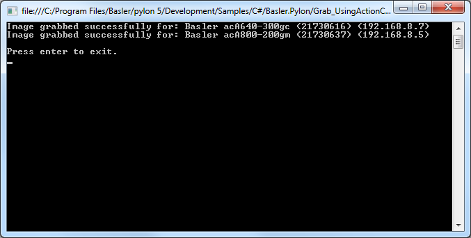 Grab_UsingActionCommand Sample Code Grab_UsingActionCommand Sample Code