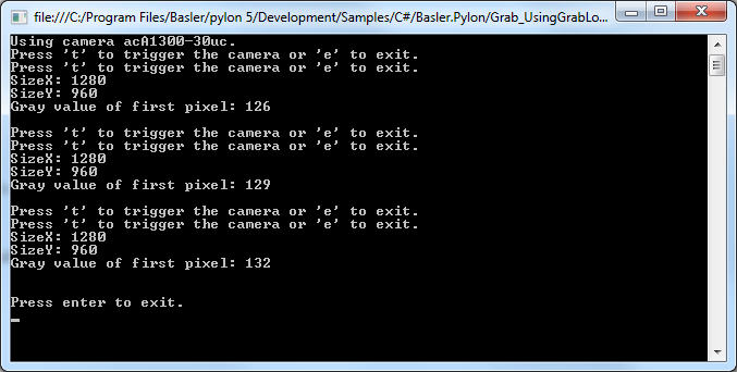 Grab_UsingGrabLoopThread Sample Code Grab_UsingGrabLoopThread Sample Code