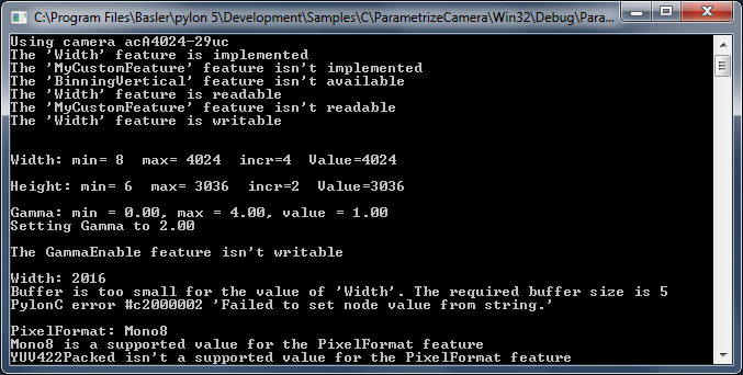 ParametrizeCamera Sample Code ParametrizeCamera Sample Code