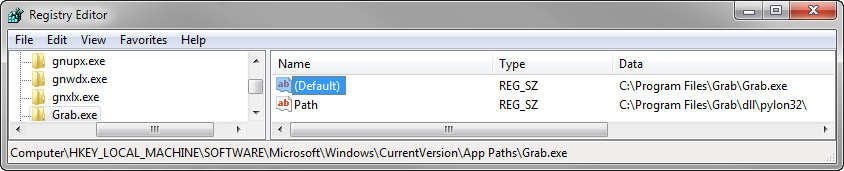 Registry Editor Registry Editor