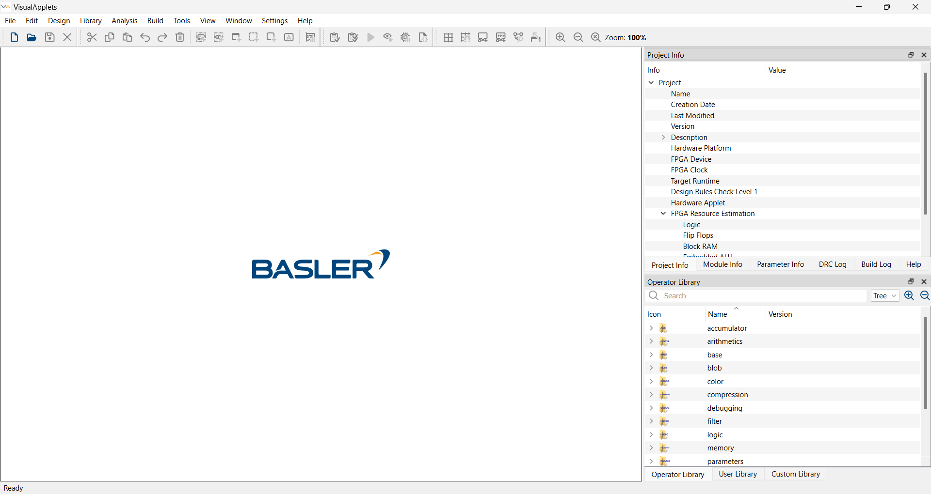 VisualApplets 主視窗