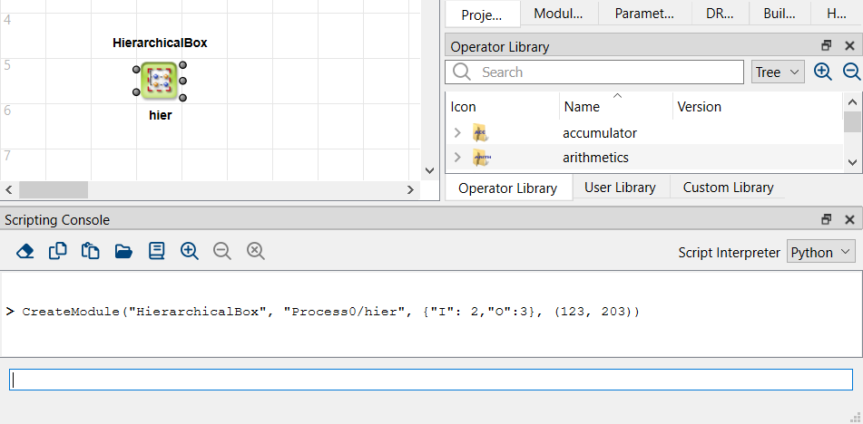 CreateModule 指令:具有 2 個輸入埠和 3 個輸出埠的分層方塊範例 CreateModule 指令:具有 2 個輸入埠和 3 個輸出埠的分層方塊範例